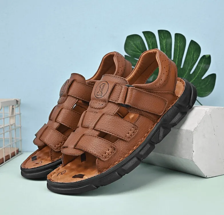 Vintage Men's Sandals With Soft Bottom / Outdoor Trekking Footwear - SF1340