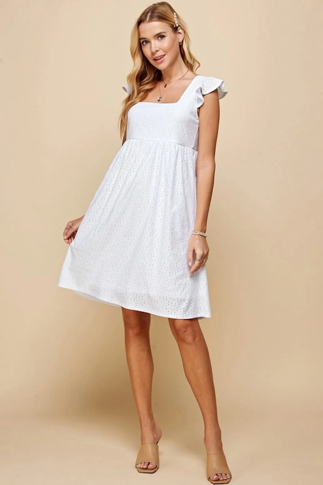 Willow's White Eyelet Dress