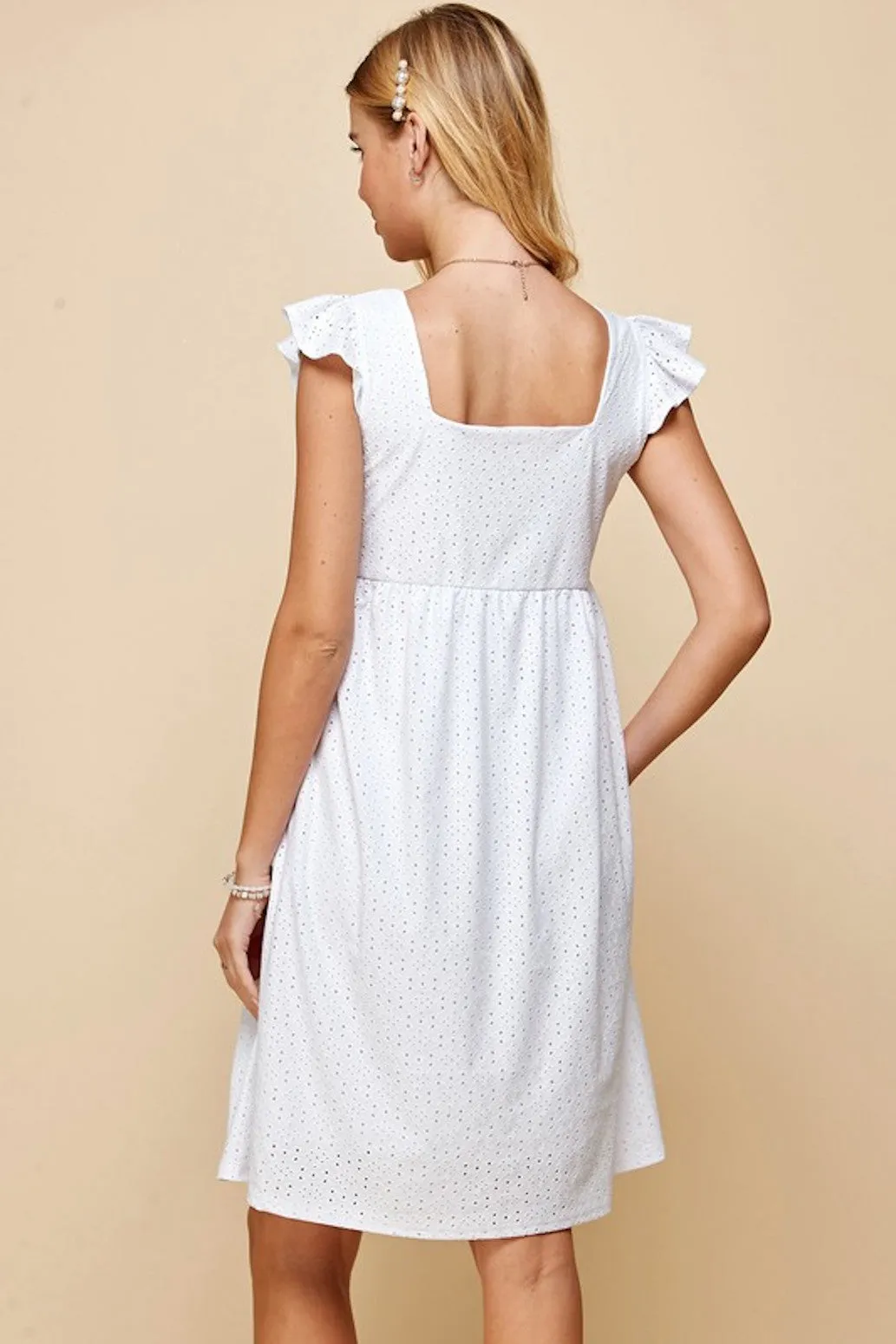 Willow's White Eyelet Dress