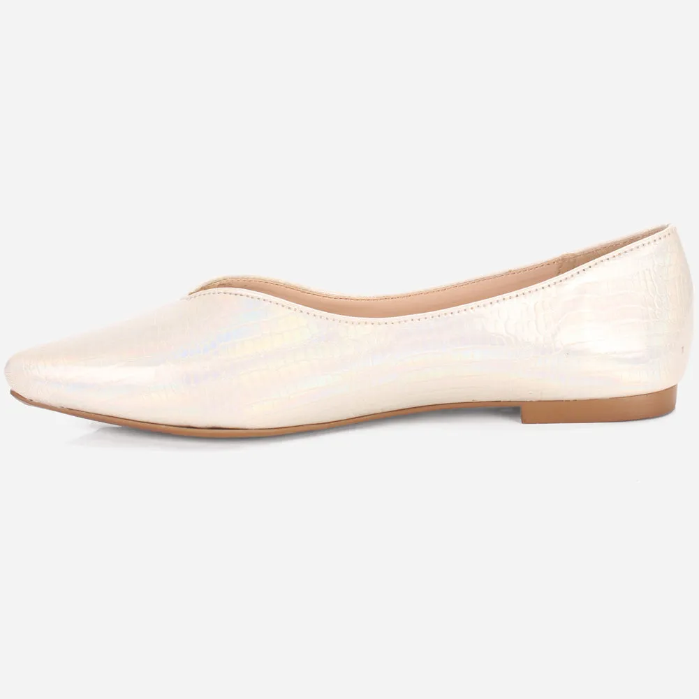 Women's "GLIZ" Pointed Toe Decorated Flat Pumps