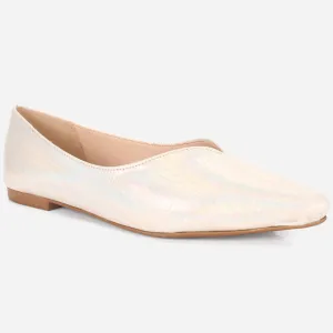 Women's "GLIZ" Pointed Toe Decorated Flat Pumps