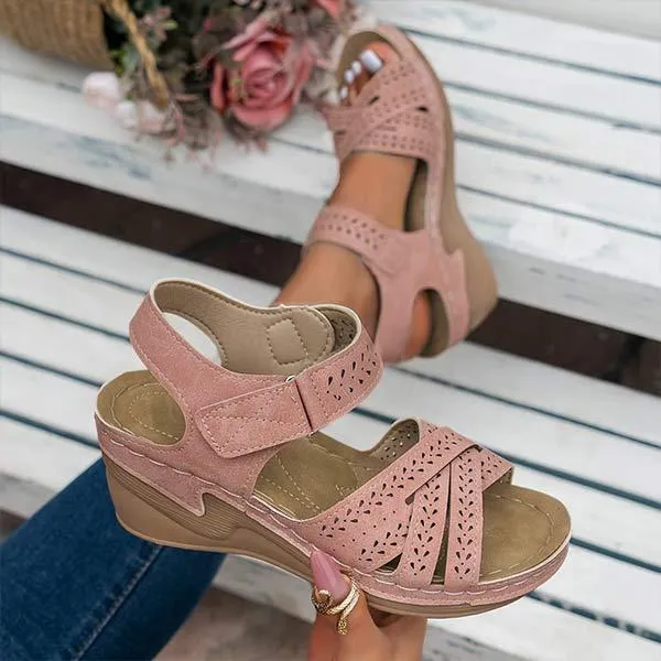 Women's Wear-Resistant Wedge Platform Sandals 15340799C