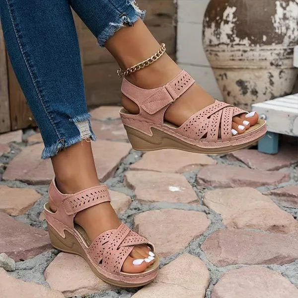 Women's Wear-Resistant Wedge Platform Sandals 15340799C
