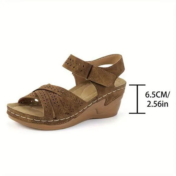 Women's Wear-Resistant Wedge Platform Sandals 15340799C